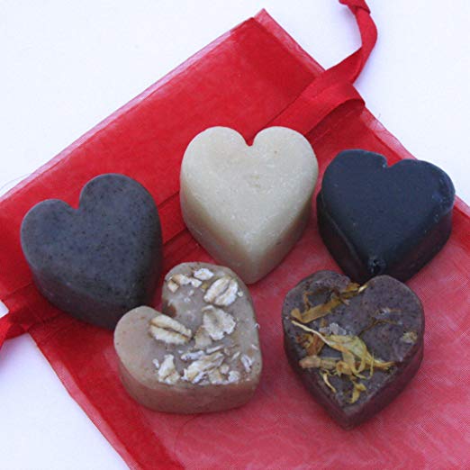 Heart Soaps in a bag