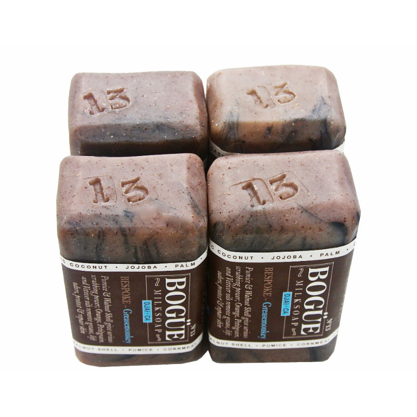 set of four charcoal greasemonkey soaps