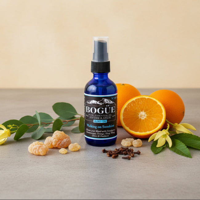 Frankincense Eucalyptus Orange Ylang ylang clove and patchouli aromatherapy spray