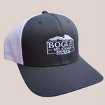 Grey snapback trucker hat from Bogue Milk Soap Ojai