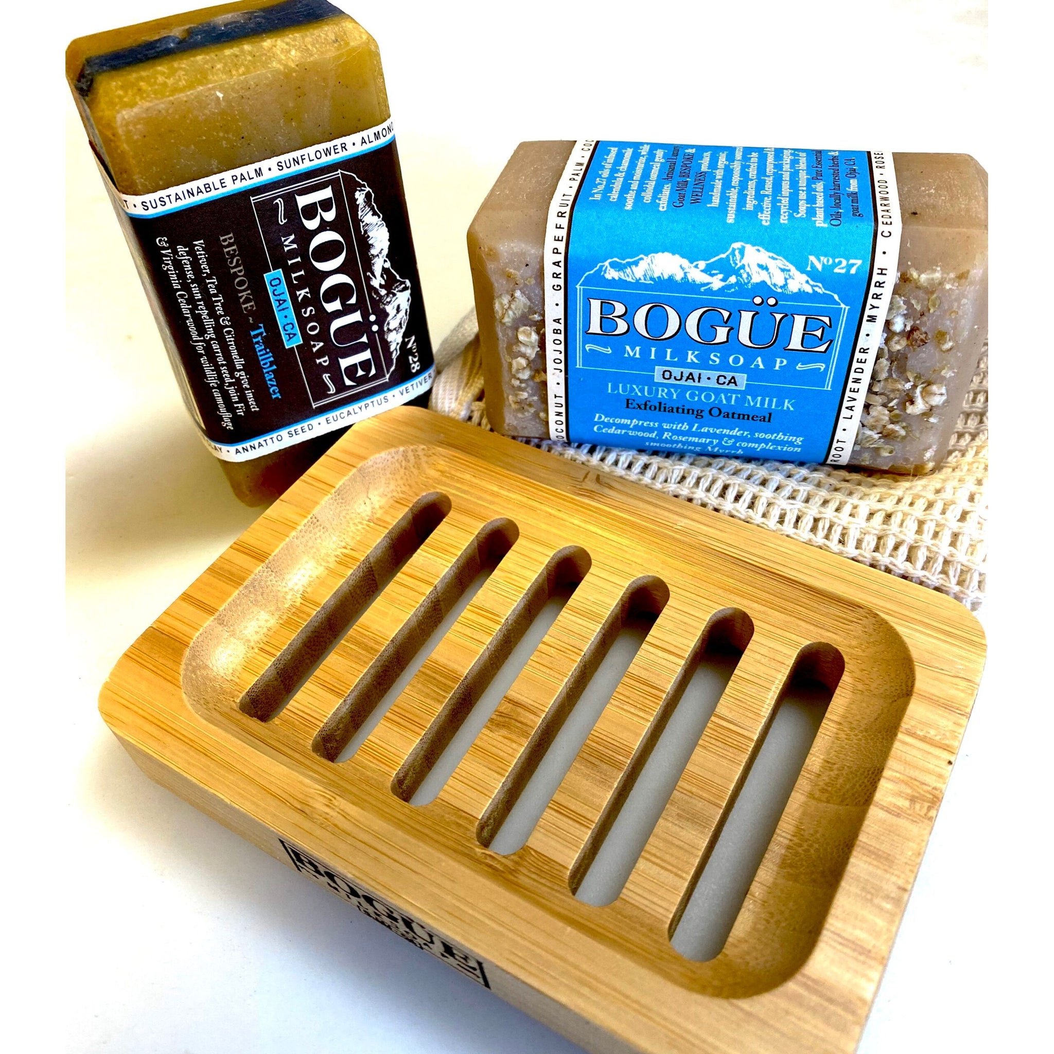 Goat Milk Soap Two Bar Giftset Exfoliating & Moisturizing No.27 Oatmeal & No.28 Trailblazer