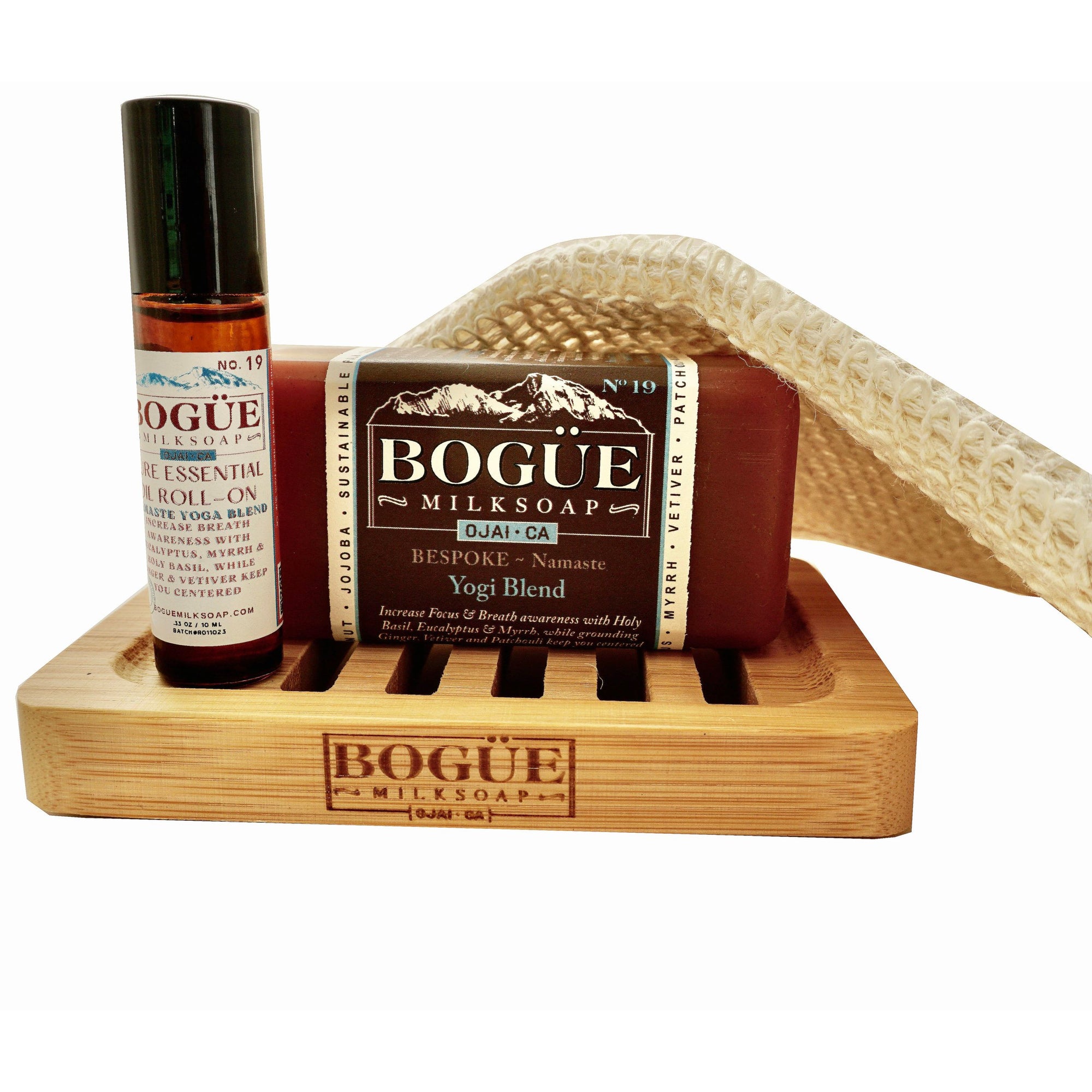 Goat Milk Soap & Pure Essential Oil Roll-On Giftset of BESPOKE No.19 Namaste Yoga Blend