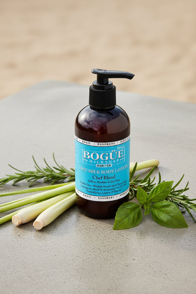 Lemongrass rosemary and basil goat milk lotion