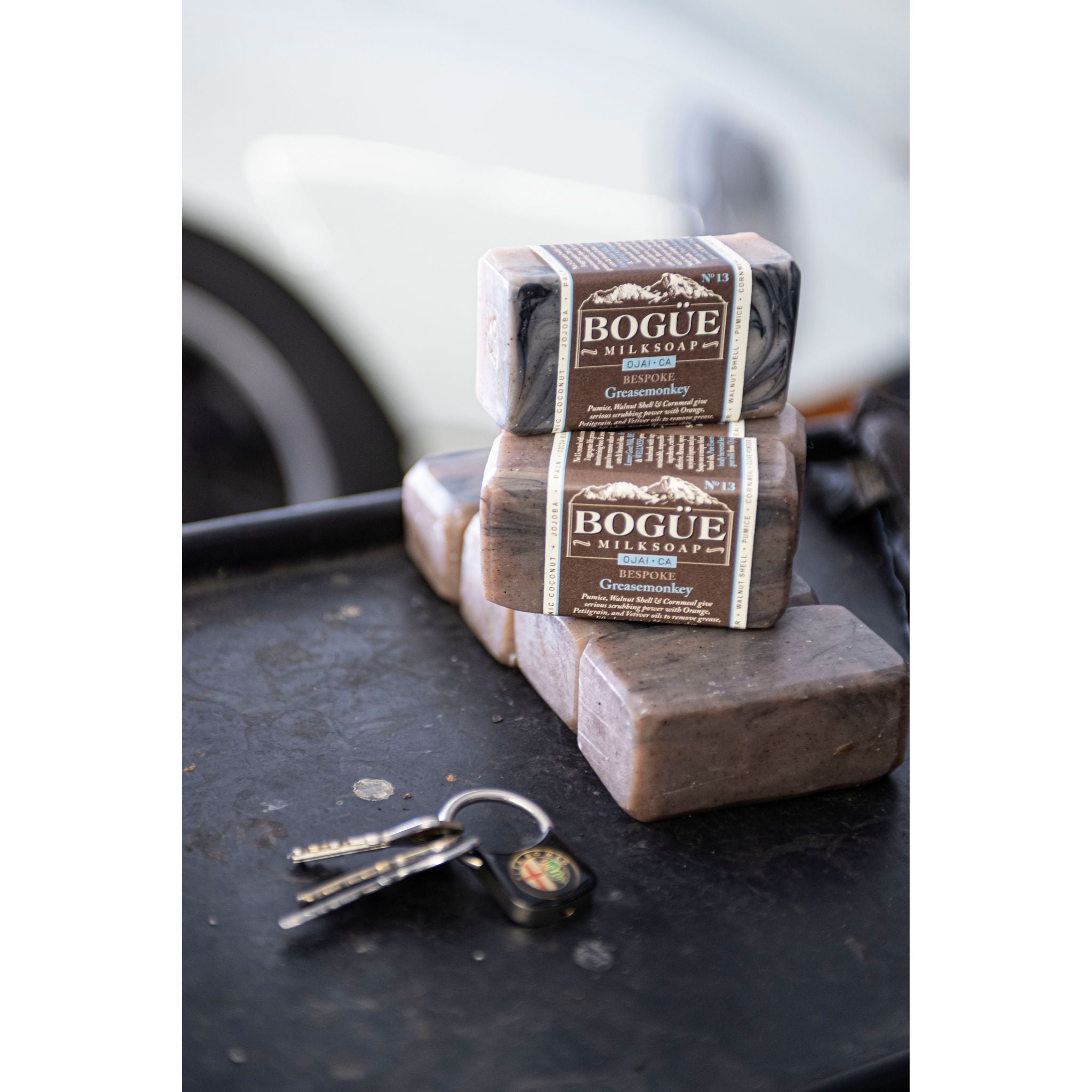 charcoal greasemonkey soap in the garage