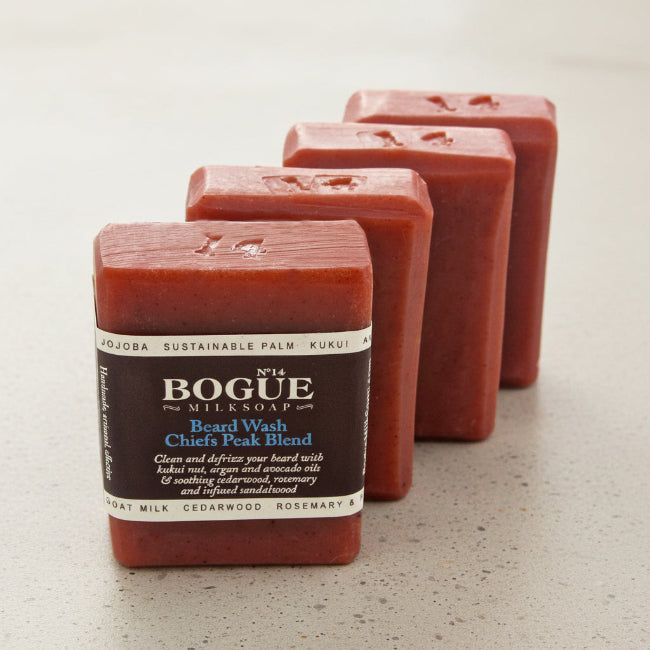 row of beard wash