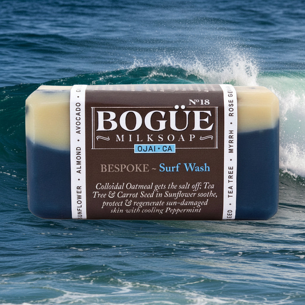 surf rider soap with colloidal oatmeal with colors of the waves