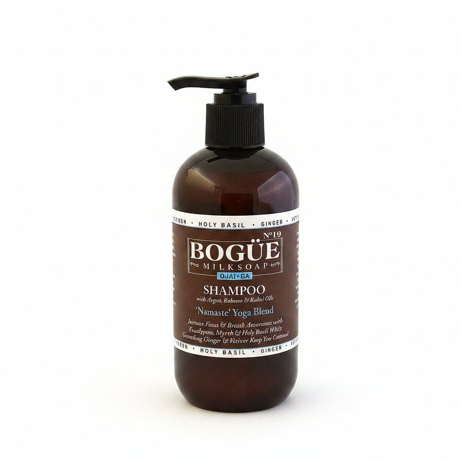 yoga blend organic shampoo with argan, kukui and essential oils
