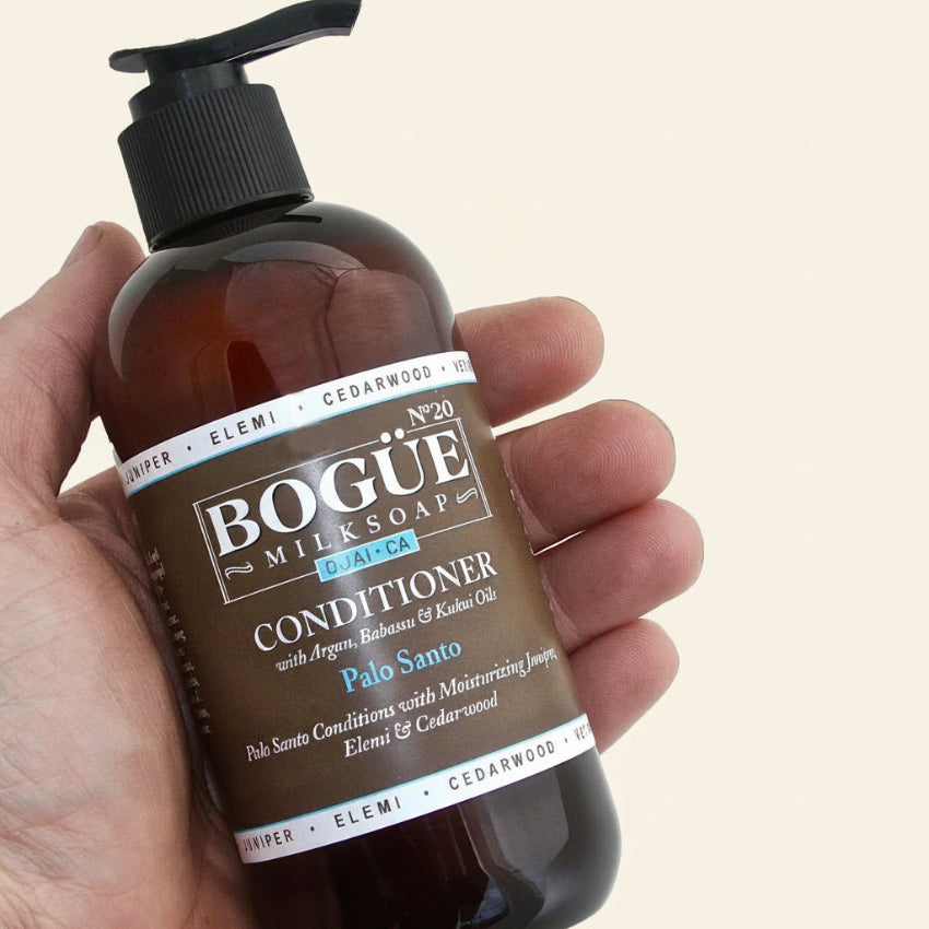 palo santo conditioner in hand 8oz for size