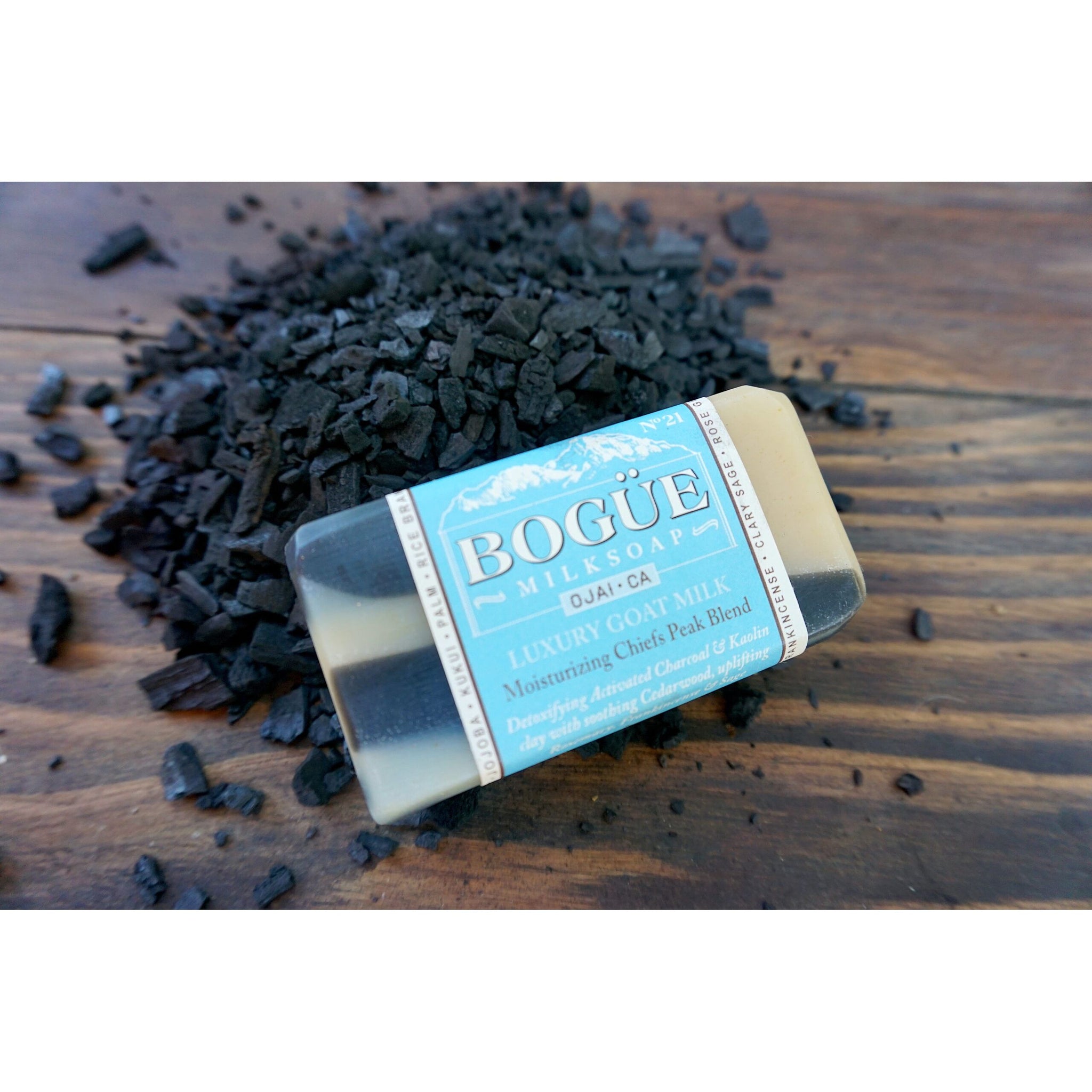 cedarwood goat milk soap with detoxifying activated charcoal