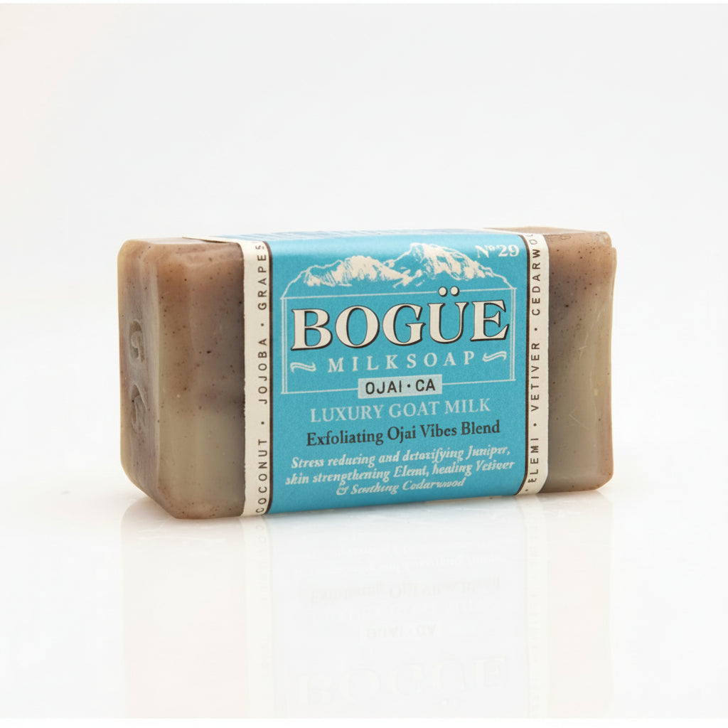 exfoliating cedarwood goat milk soap ojai vibes blend