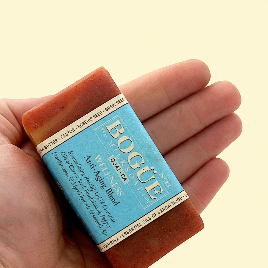 organic anti-aging goat milk soap with diatomaceous earth and essential oils