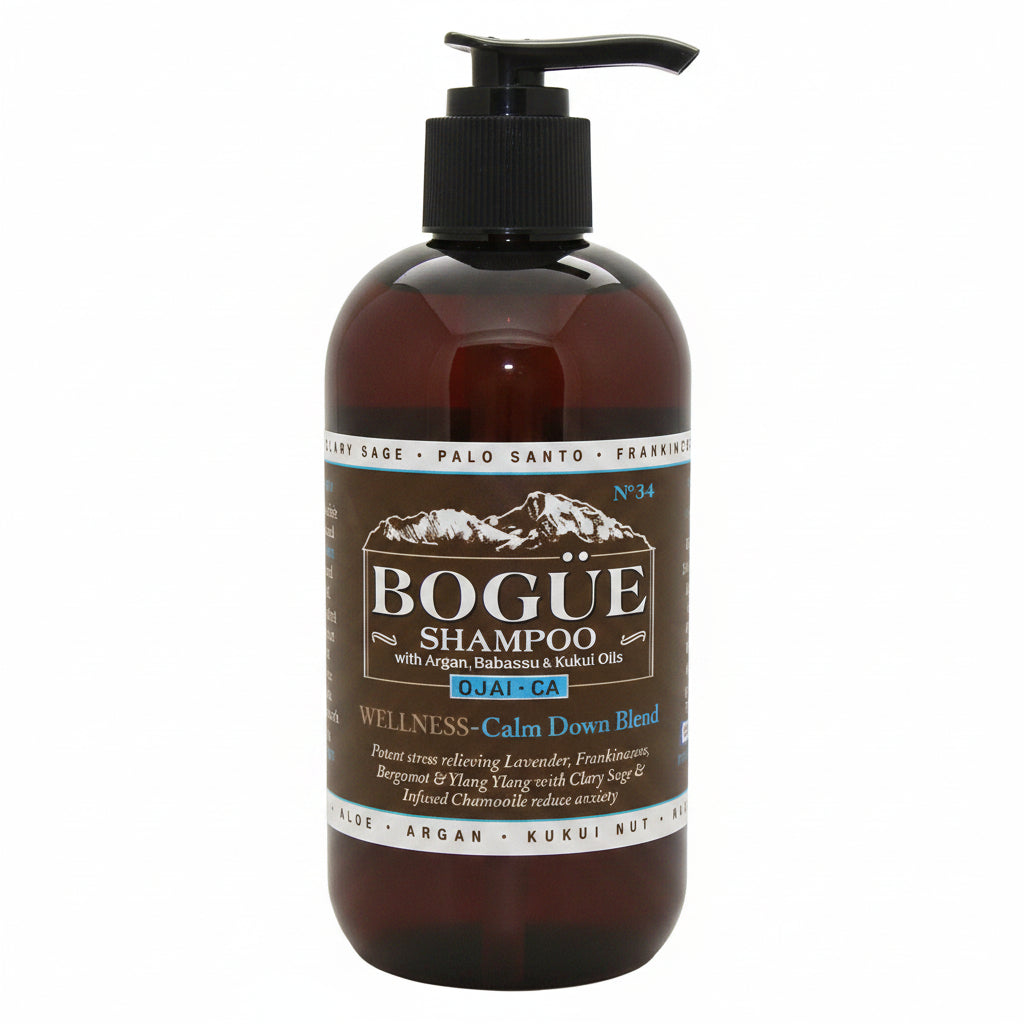 chamomile calm down organic shampoo with essential oils and argan