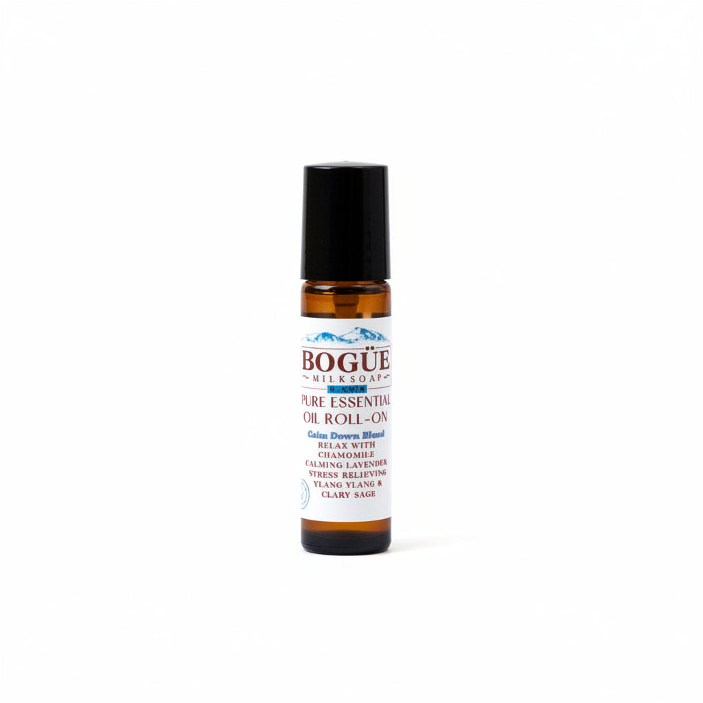 chamomile lavender essential oil roll-on wellness calm down blend with frankincense and ylang ylang
