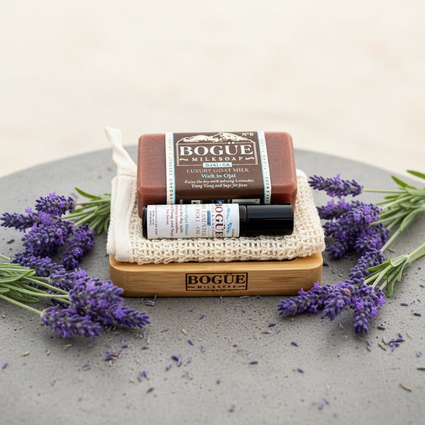 ojai lavender soap and roll-on gift set
