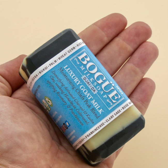 cadarwood soap in hand 5oz for size
