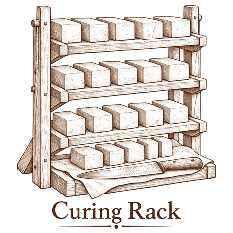 cold process goat milk soap curing rack