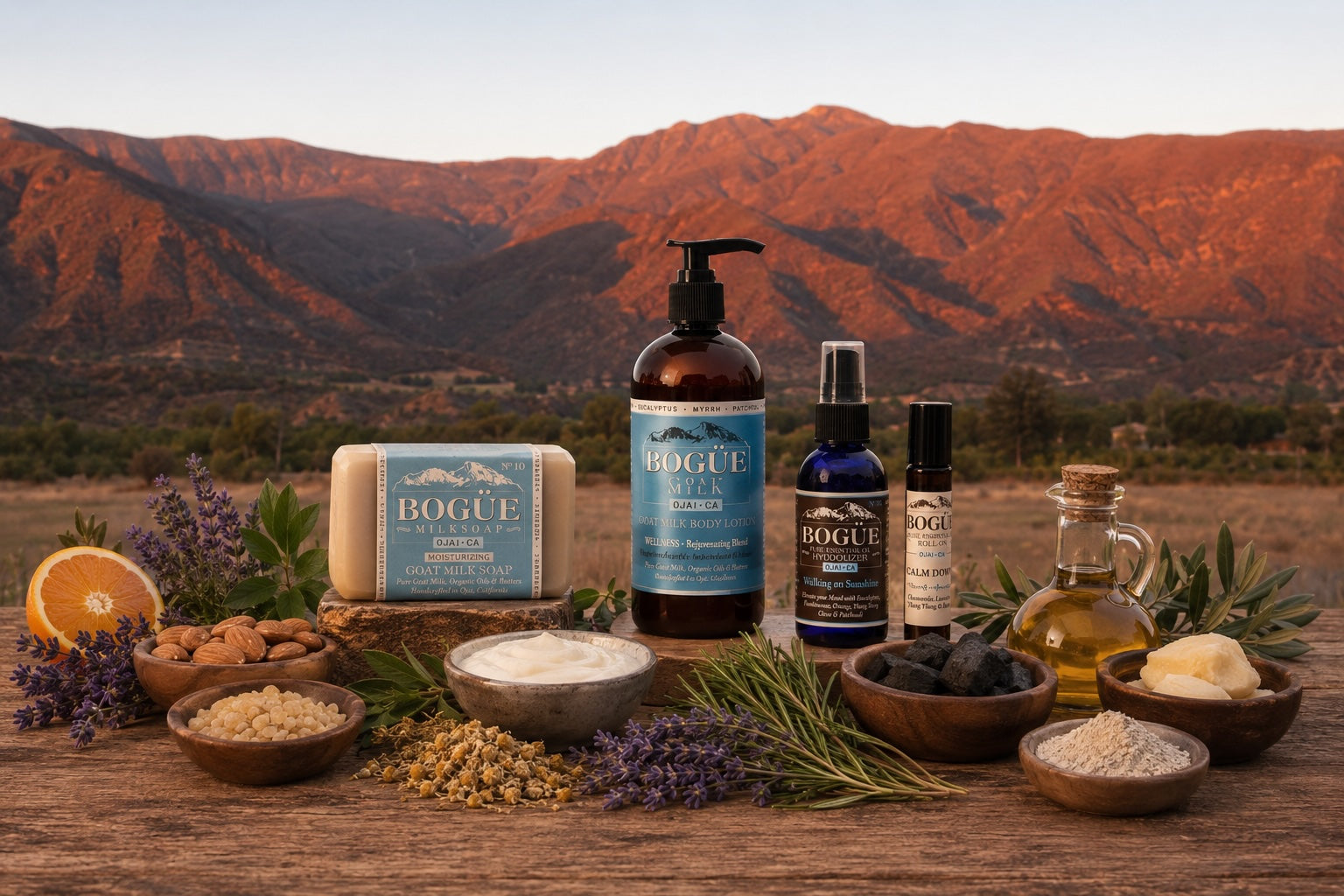 Goat Milk Soap and Lotion Bogue farm to bath from Ojai