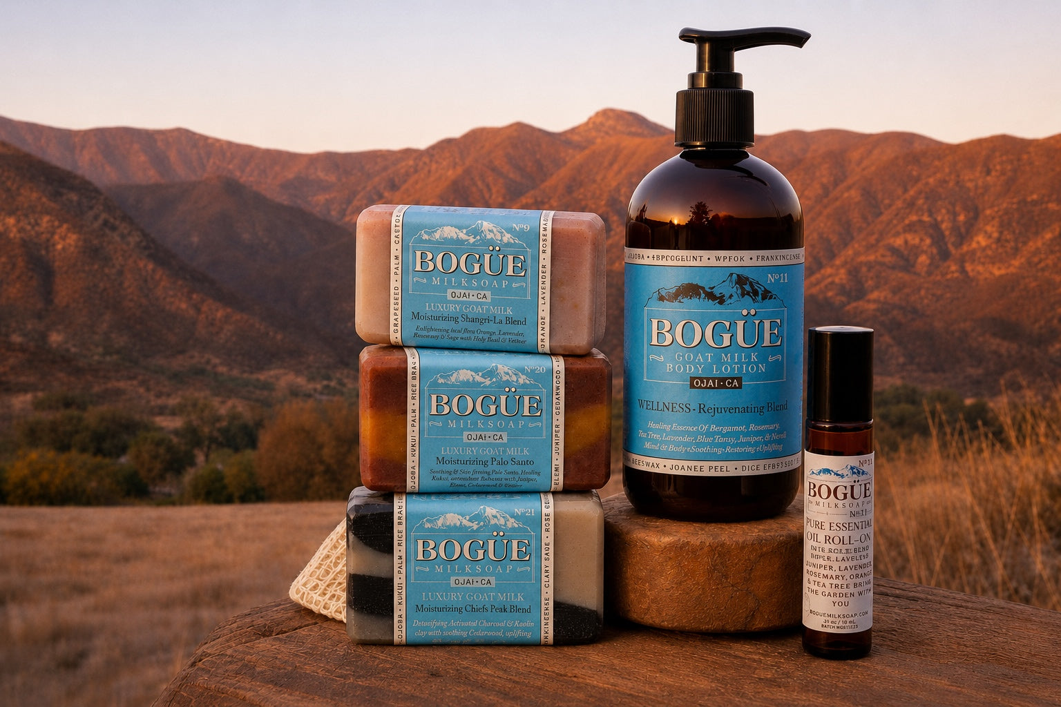 Bogue Milk Soaps lotion and essential oil in Ojai CA