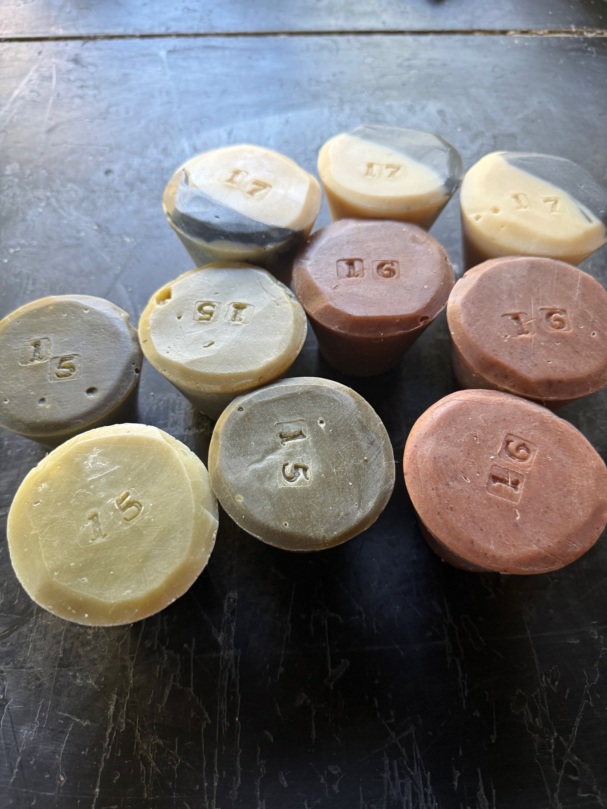 Goat Milk Shave Soap refill No.15 Matilija Blend with essential oils & bentonite clay