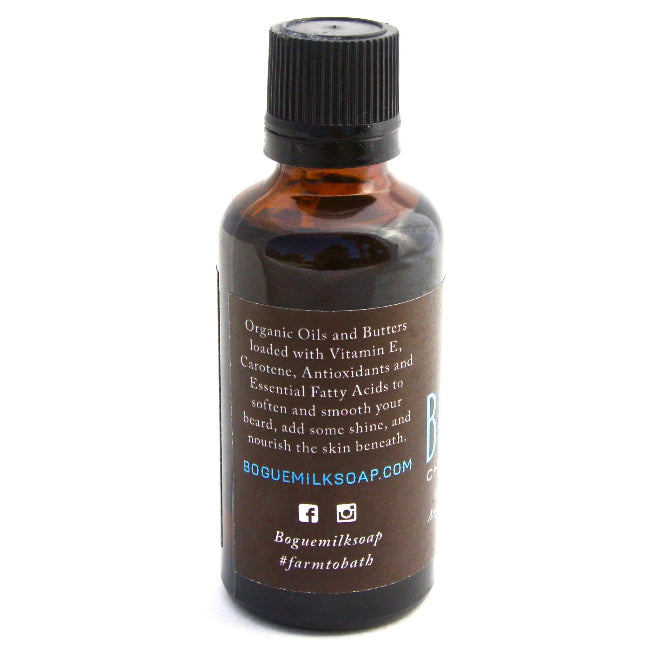 Bottle of Cedarwood Beard Oil ingredients 