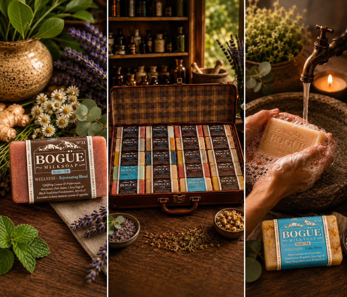 goat milk soap shop with wellness soap and botanicals