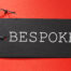 Bespoke text on a black tag