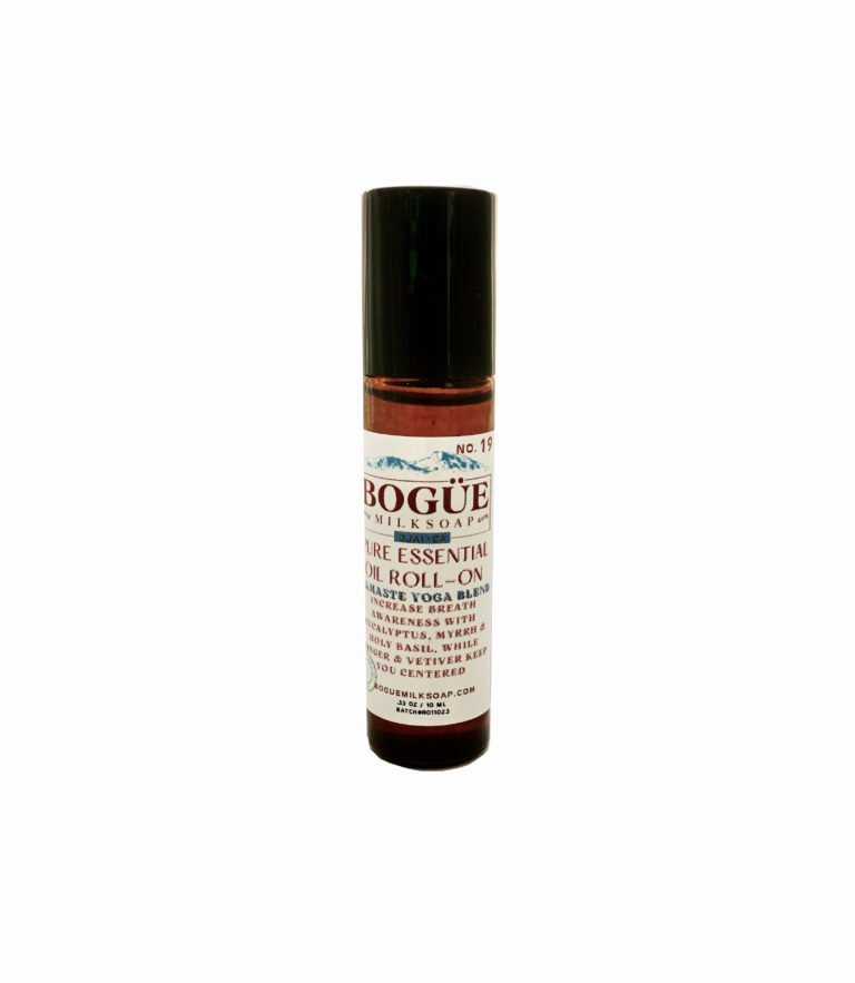 Pure Essential Oil Roll-On Bogue BESPOKE No.19 Namaste Yoga Blend Increase Breath Awareness with Eucalyptus & Holy Basil, Ginger & Vetiver to keep you centered
